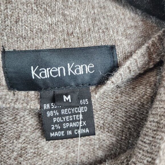 New Karen Kane women Medium mock neck gray sweater soft cozy - Picture 4 of 12